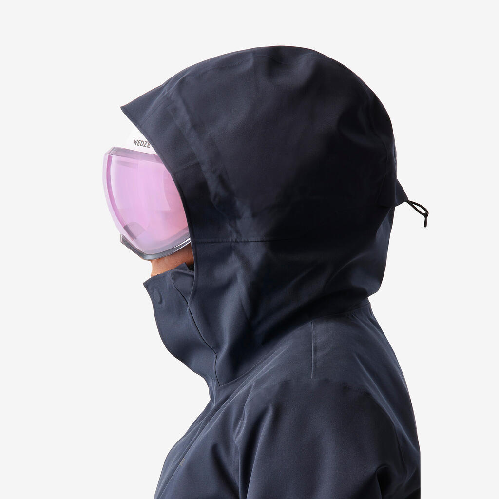 Women’s warm and thermal ski and snowboard suit 500 - Navy Blue