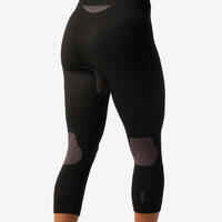 Women’s Soft and Seamless Ski Base Layer Bottoms BL 500 - Black / Pink