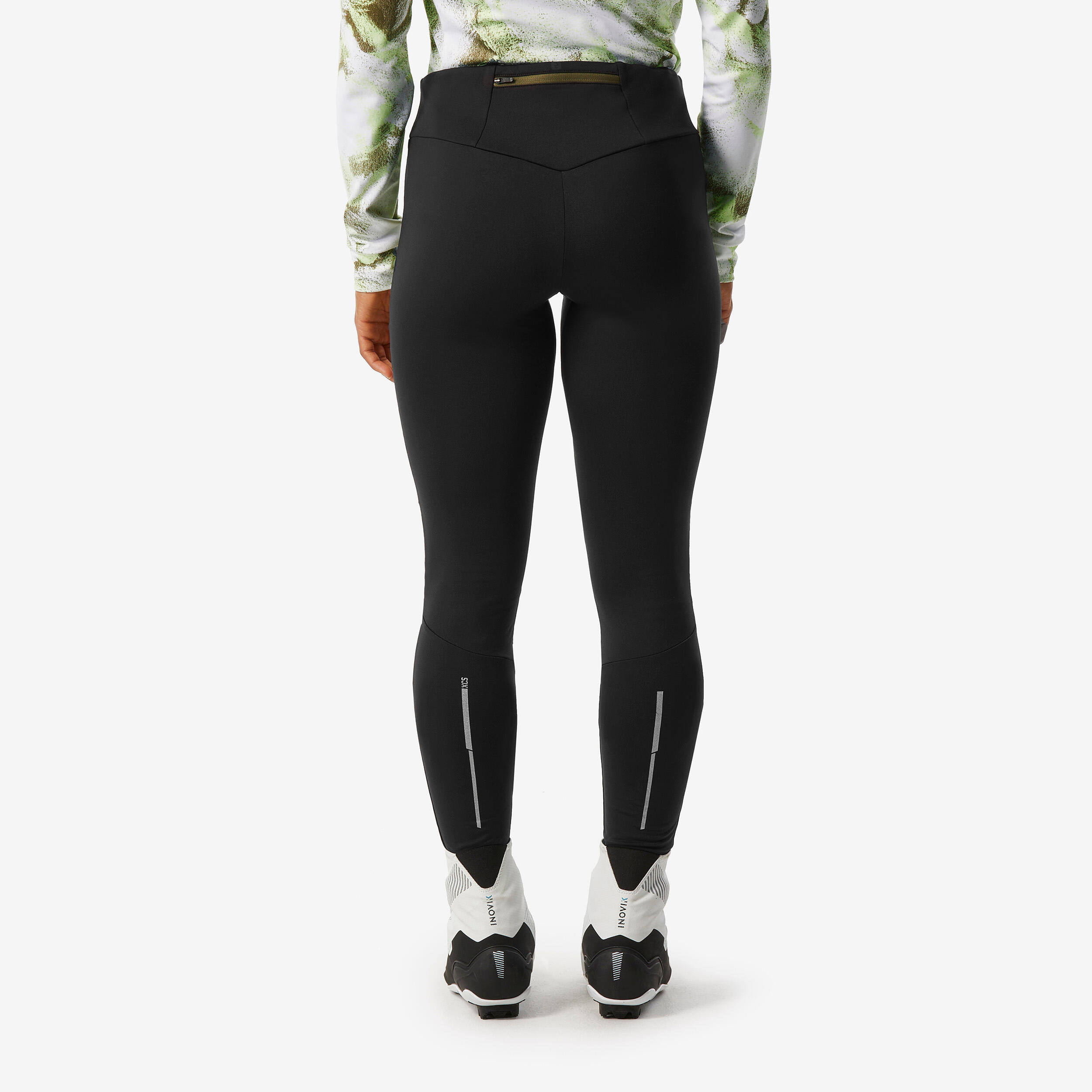 Winddichte langlauflegging voor dames 500 kaki 2/4