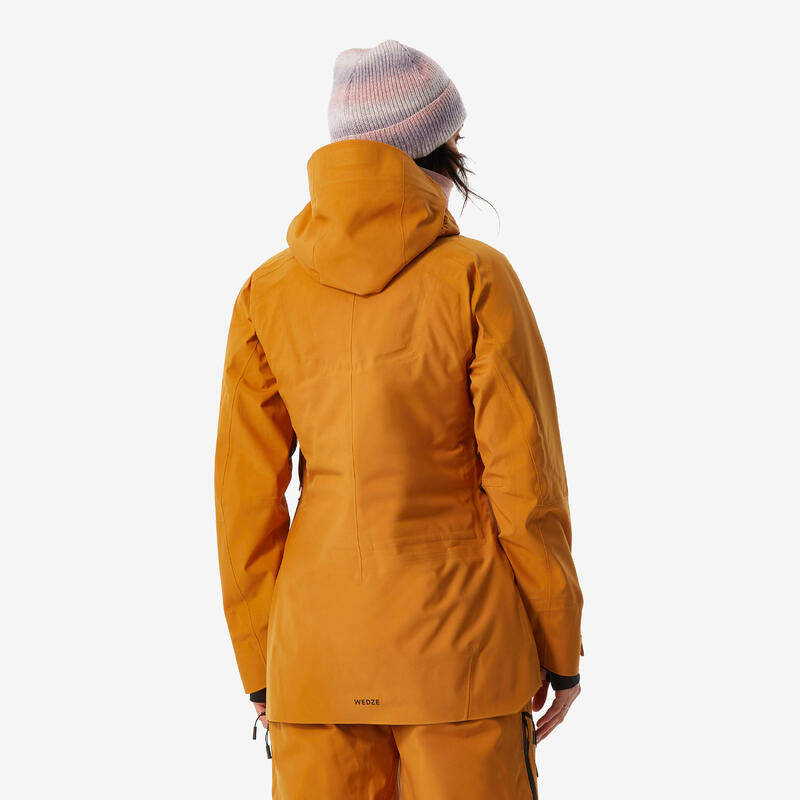 Veste de ski et snowboard chaude et respirante femme, FR 500 camel