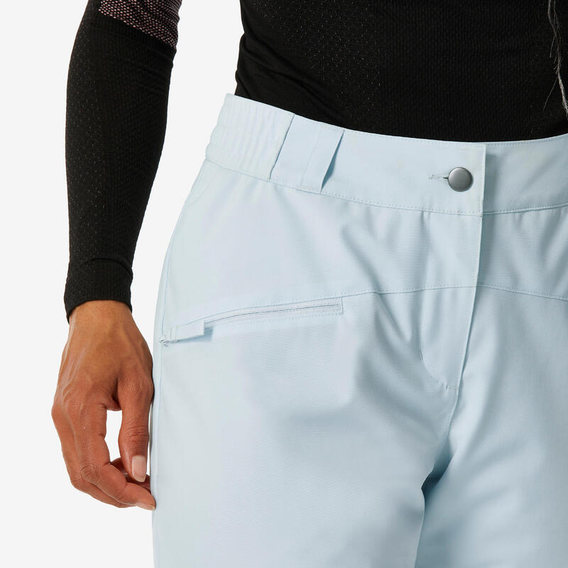 Pantalón de snowboard cálido y cómodo mujer, SNB 100 azul glaciar 