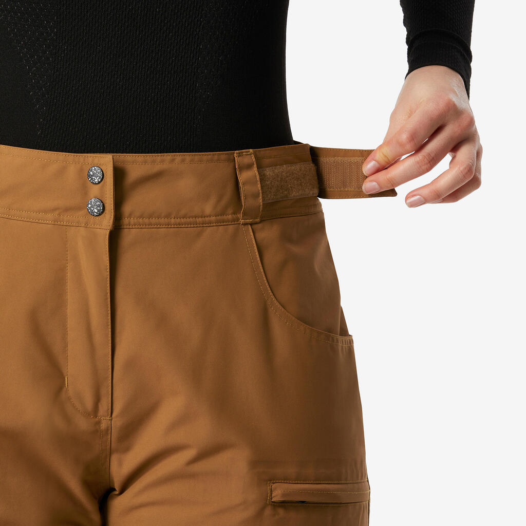 Bele ženske pantalone za snoubording SNB 500