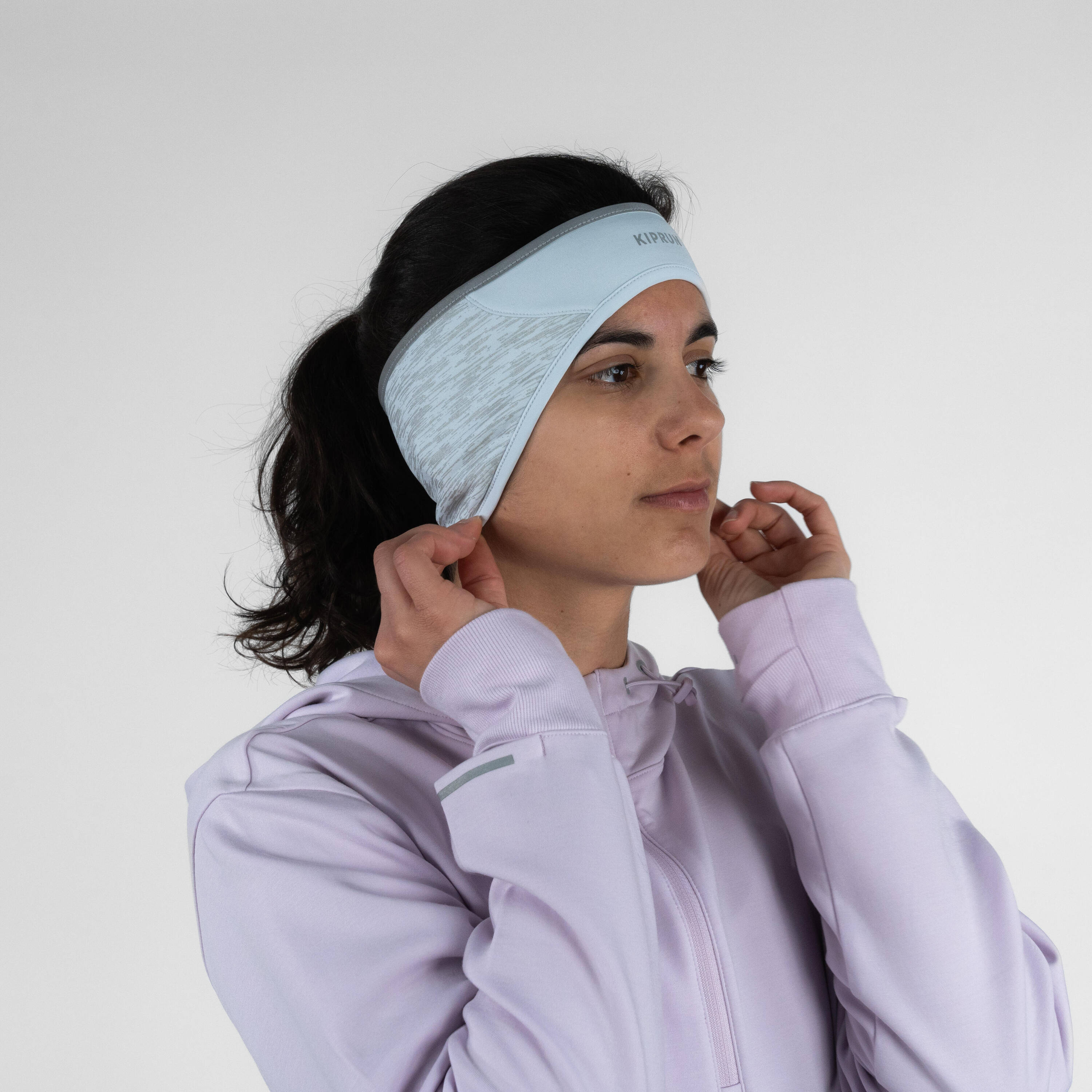 KIPRUN Warm+ Unisex Warm Running Headband - light grey -  5