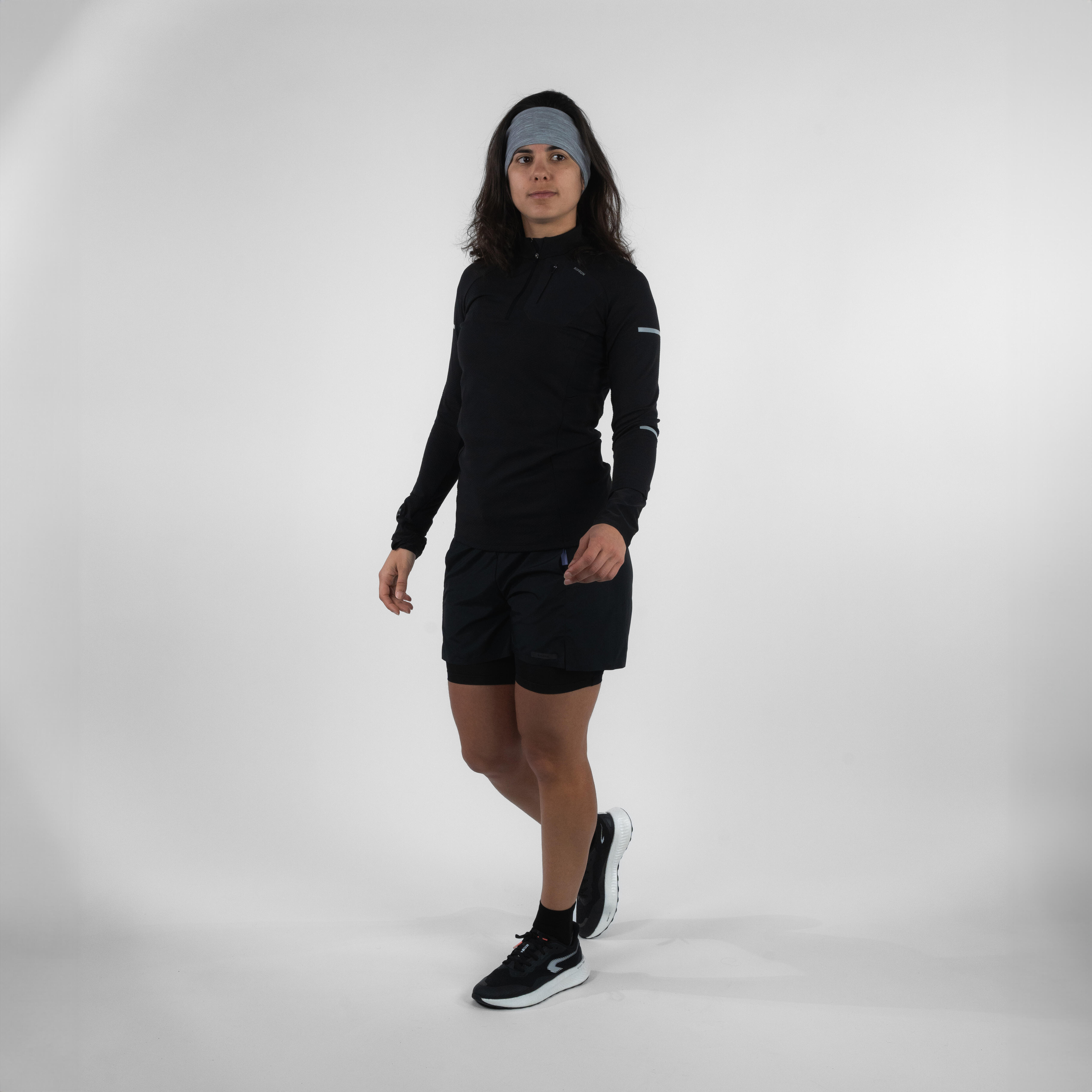 Uomo KIPRUN Girocollo da running da donna / fascia multifunzionale - grigio chine