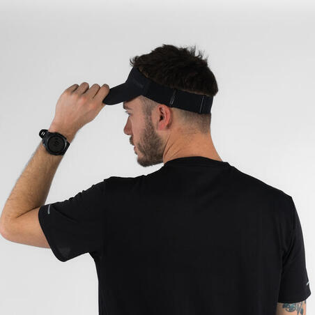 Visière running Homme Femme - KIPRUN V2 noir