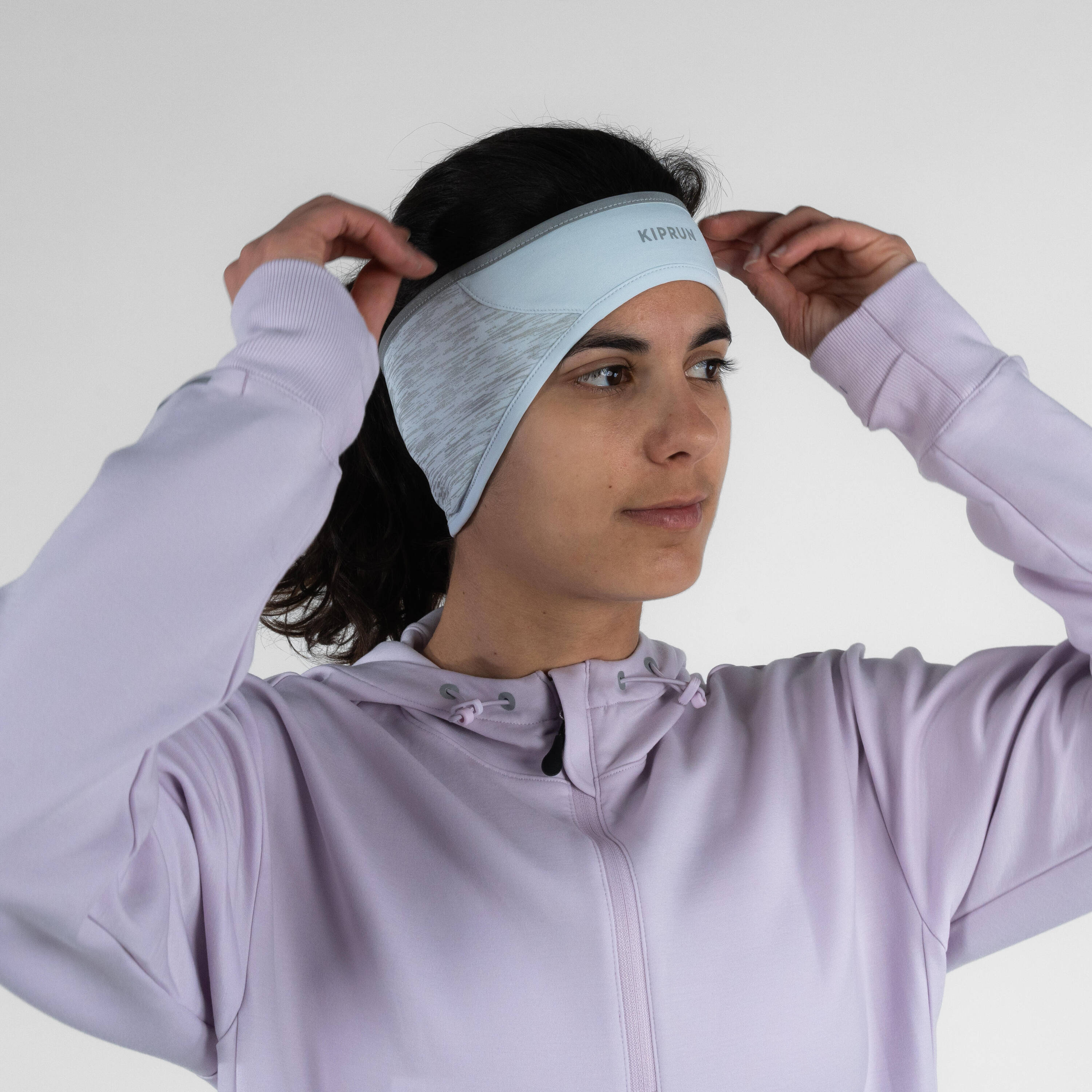 KIPRUN Warm+ Unisex Warm Running Headband - light grey -  2