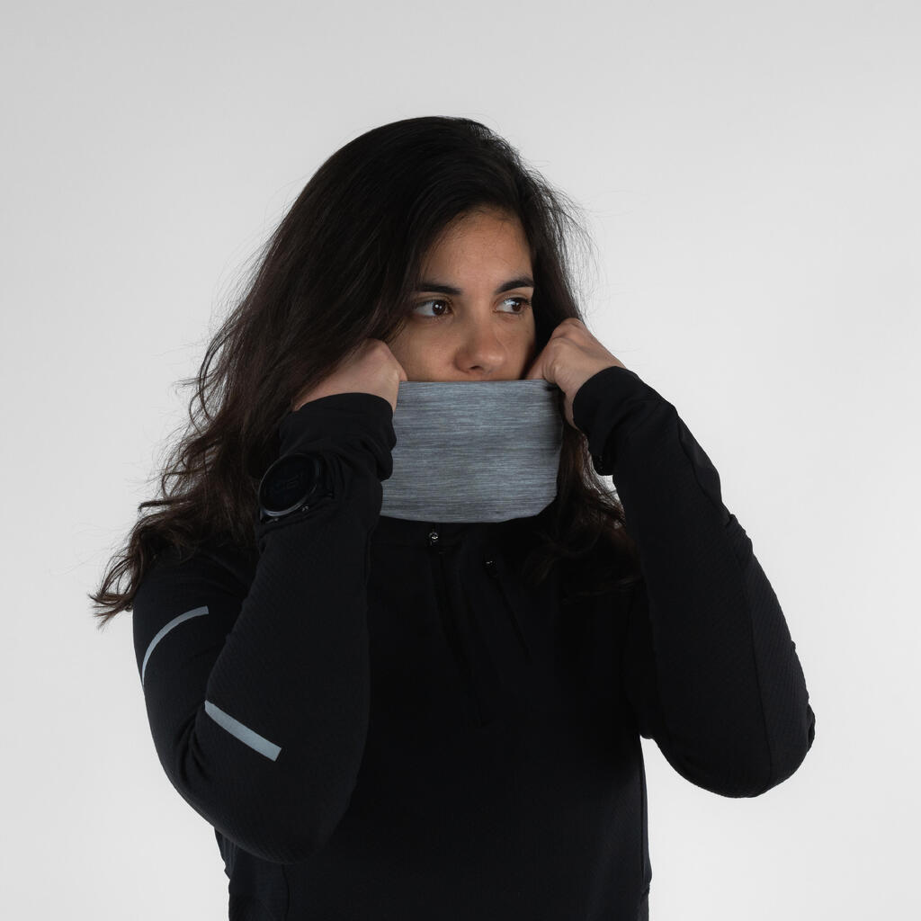 GREJAČ ZA VRAT/VIŠENAMENSKA TRAKA ZA GLAVU ZA TRČANJE KIPRUN UNISEX - SIVO/BELI