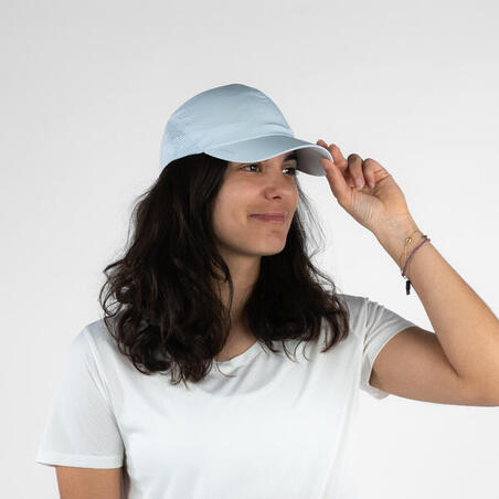 Casquette running Homme Femme - KIPRUN Ajustable gris clair