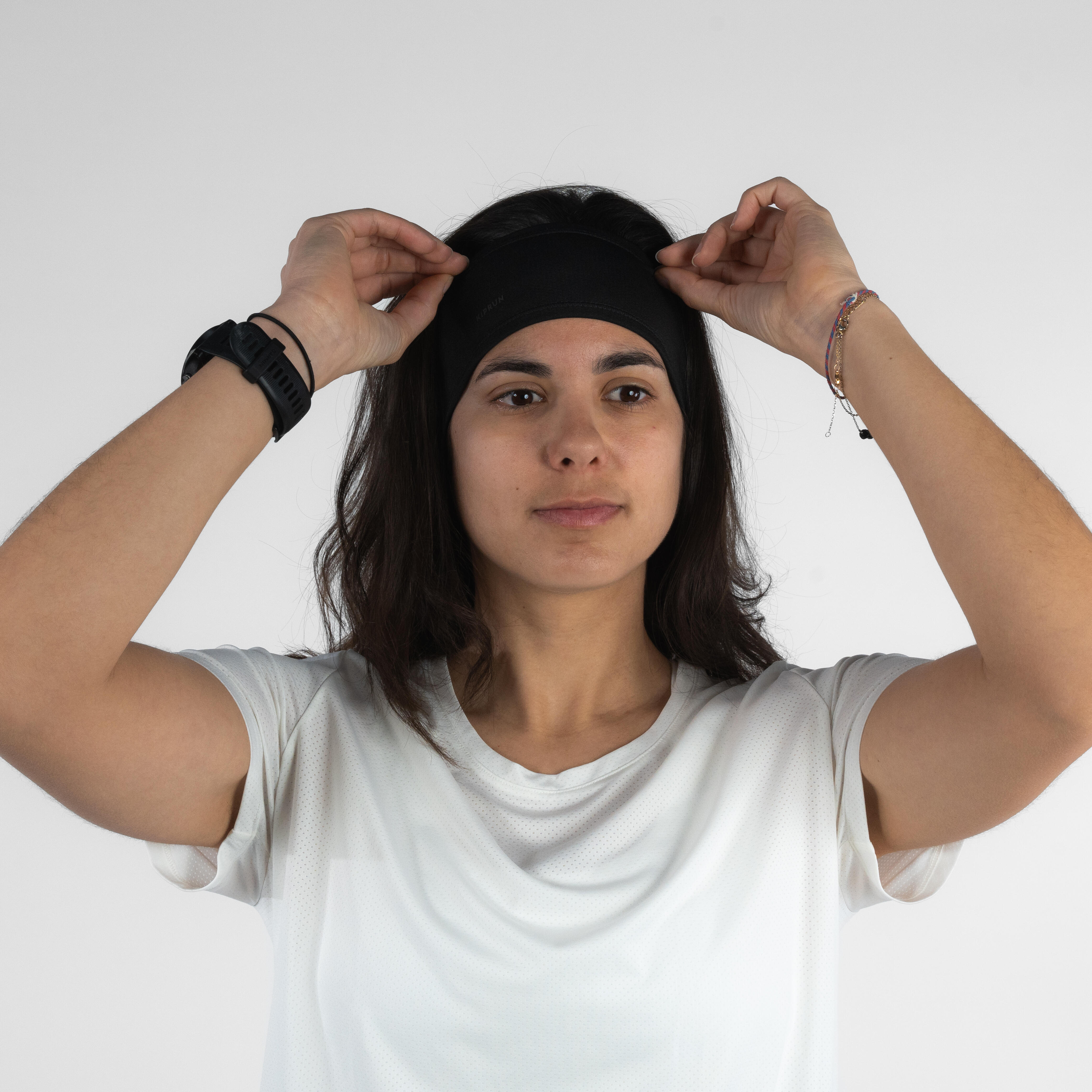 Kiprun - Bandeau Running Homme Femme - Kiprun Noir - Bandeau - Running Trail Athletisme - Noir - Taille Unique - Decathlon