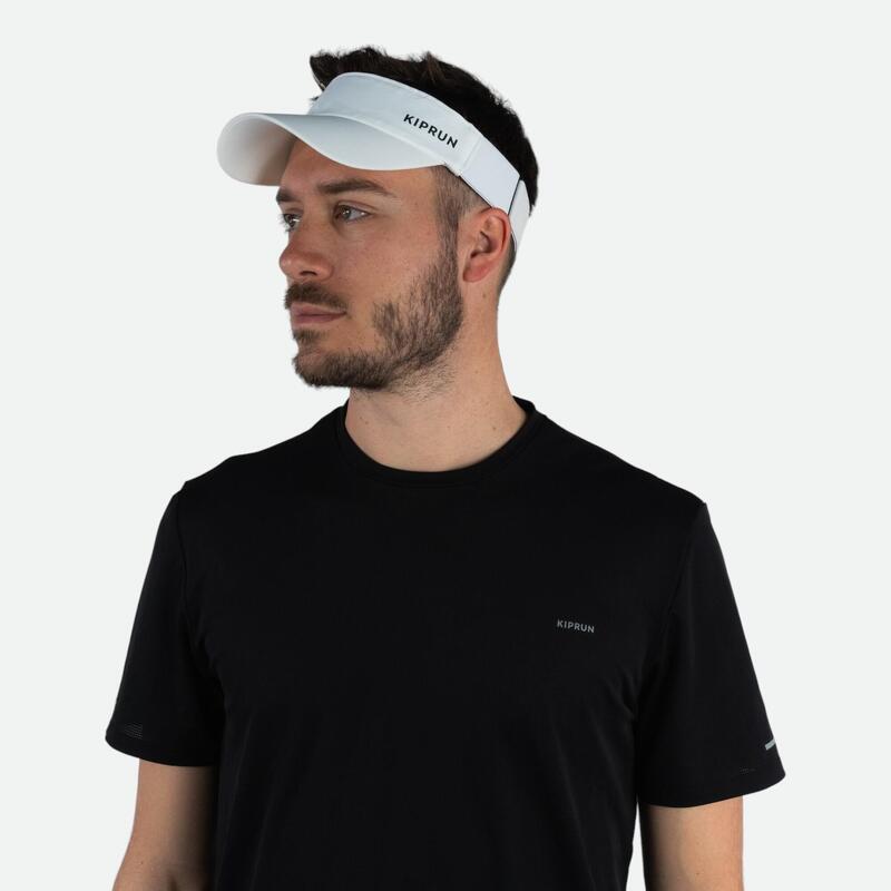 Visière running Homme Femme - KIPRUN V2 blanc