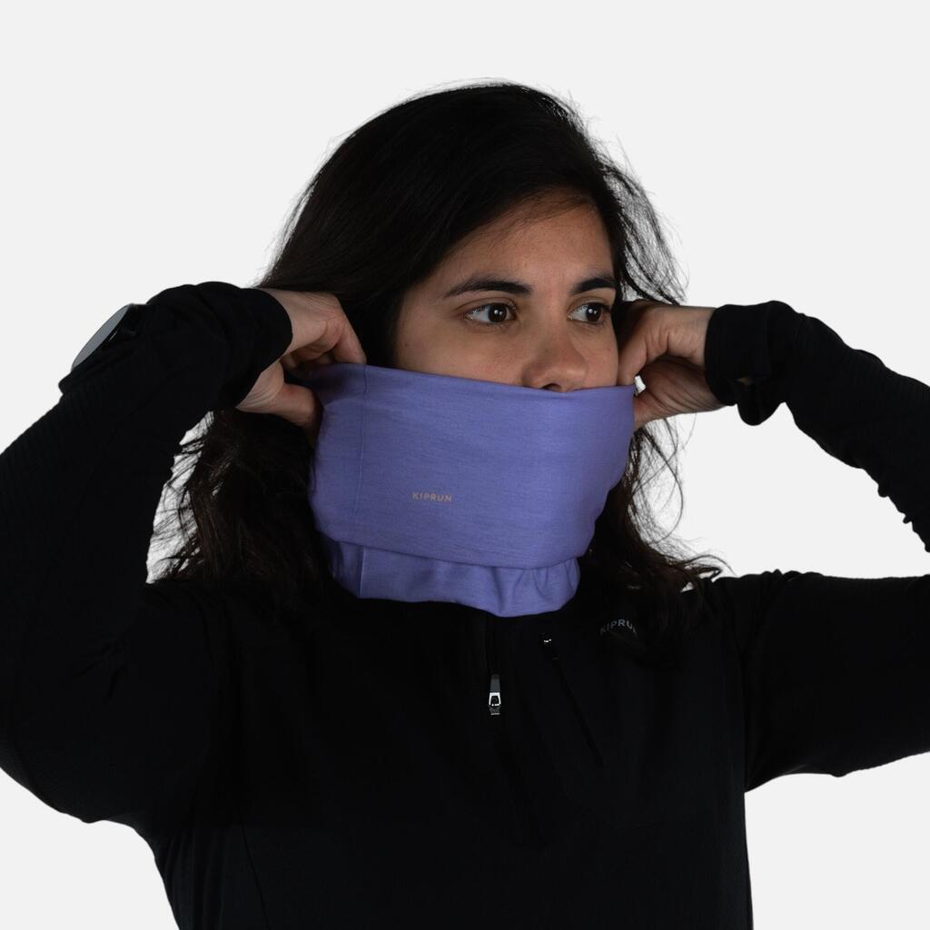 Cuello multiusos de running Unisex KIPRUN gris/blanco gráfico