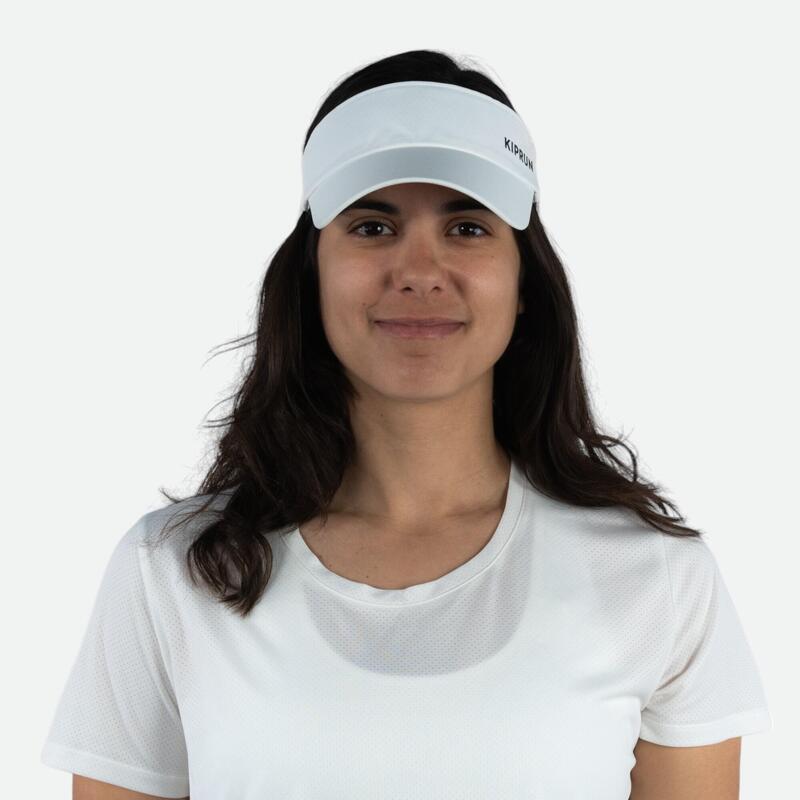 Visière running Homme Femme - KIPRUN V2 blanc