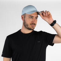 Casquette running Homme Femme - KIPRUN Ajustable gris clair