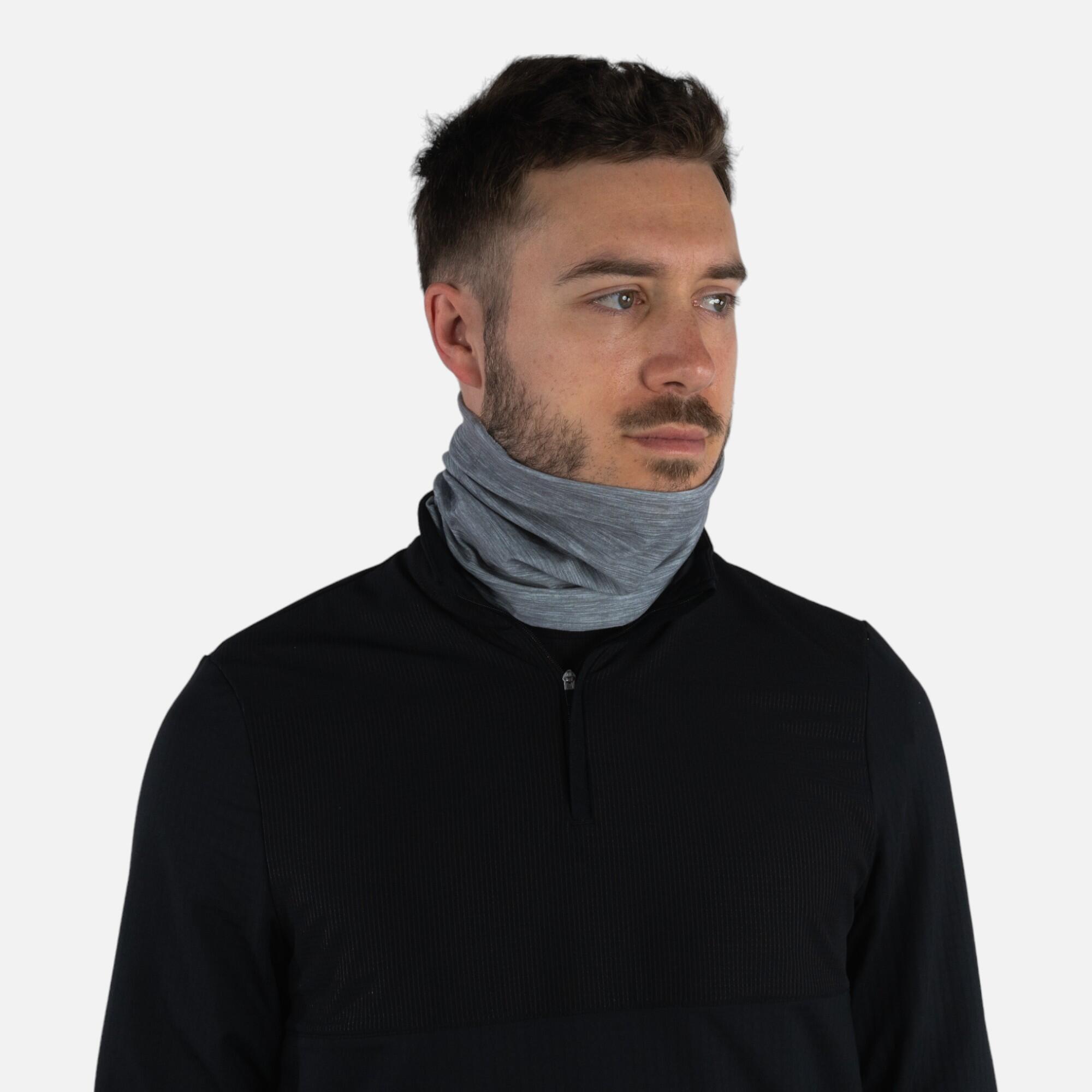 KIPRUN unisex running neck warmer/multi-function headband - mottled grey 5/9