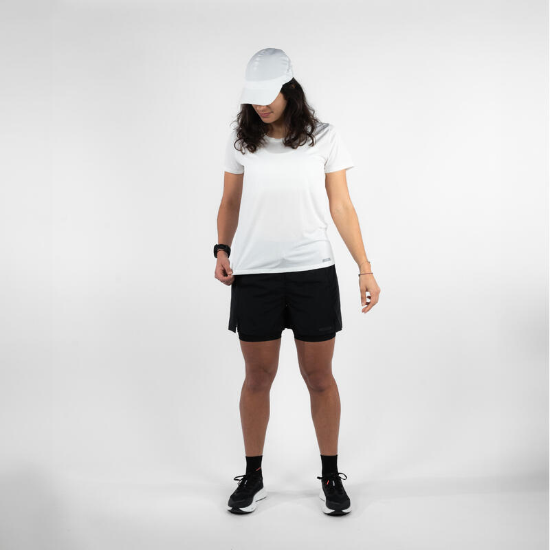 Lauf-Cap Schirmmütze Unisex einstellbar - weiss 