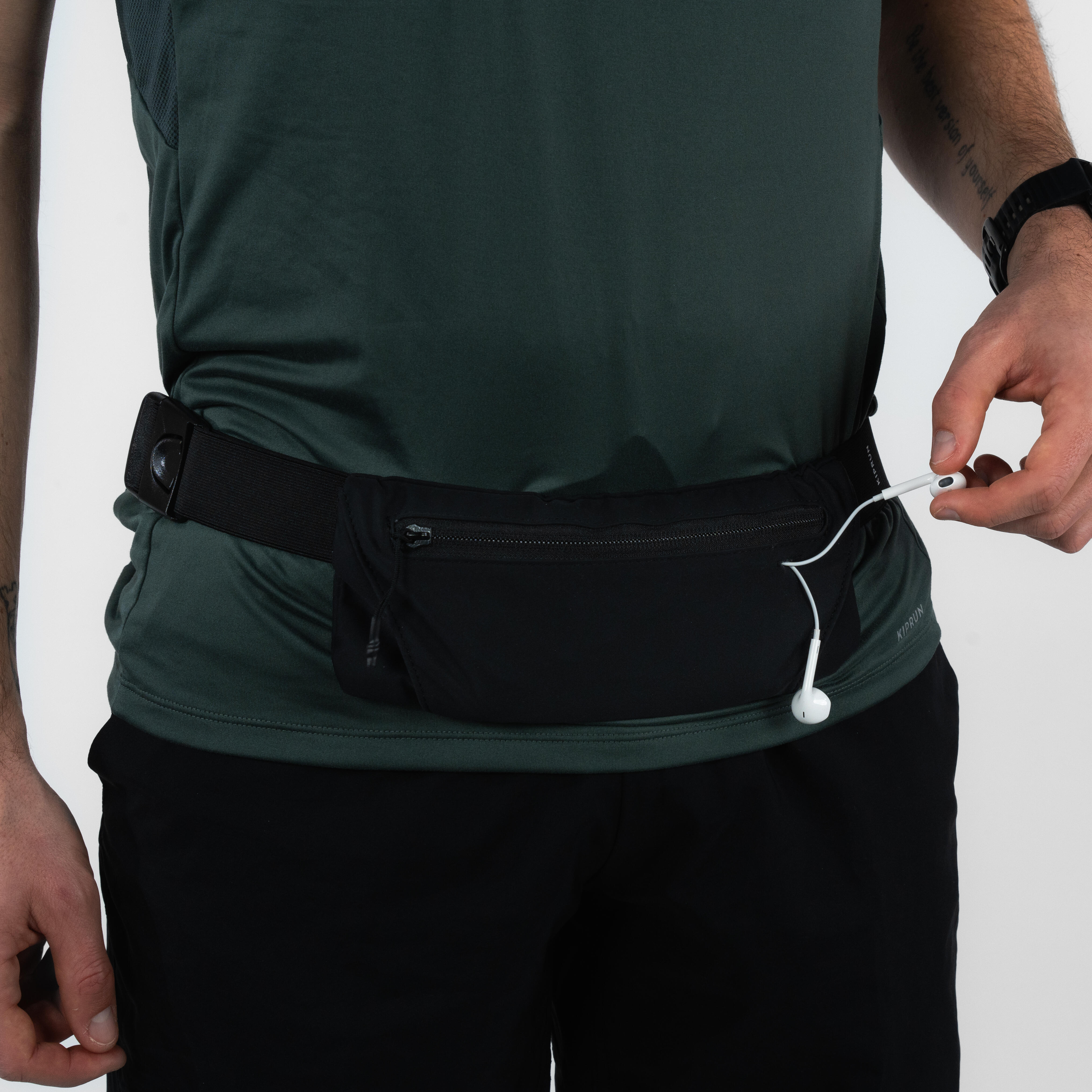 Marsupio Sportivo Da Running Con Cintura Elastica - Porta Telefono, Chiavi E Documenti, Con Uscita Cuffie E Fasce Riflettenti