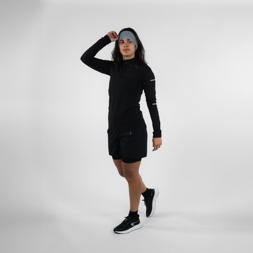 Tour de cou running / Bandeau multifonctions Homme Femme -KIPRUN noir