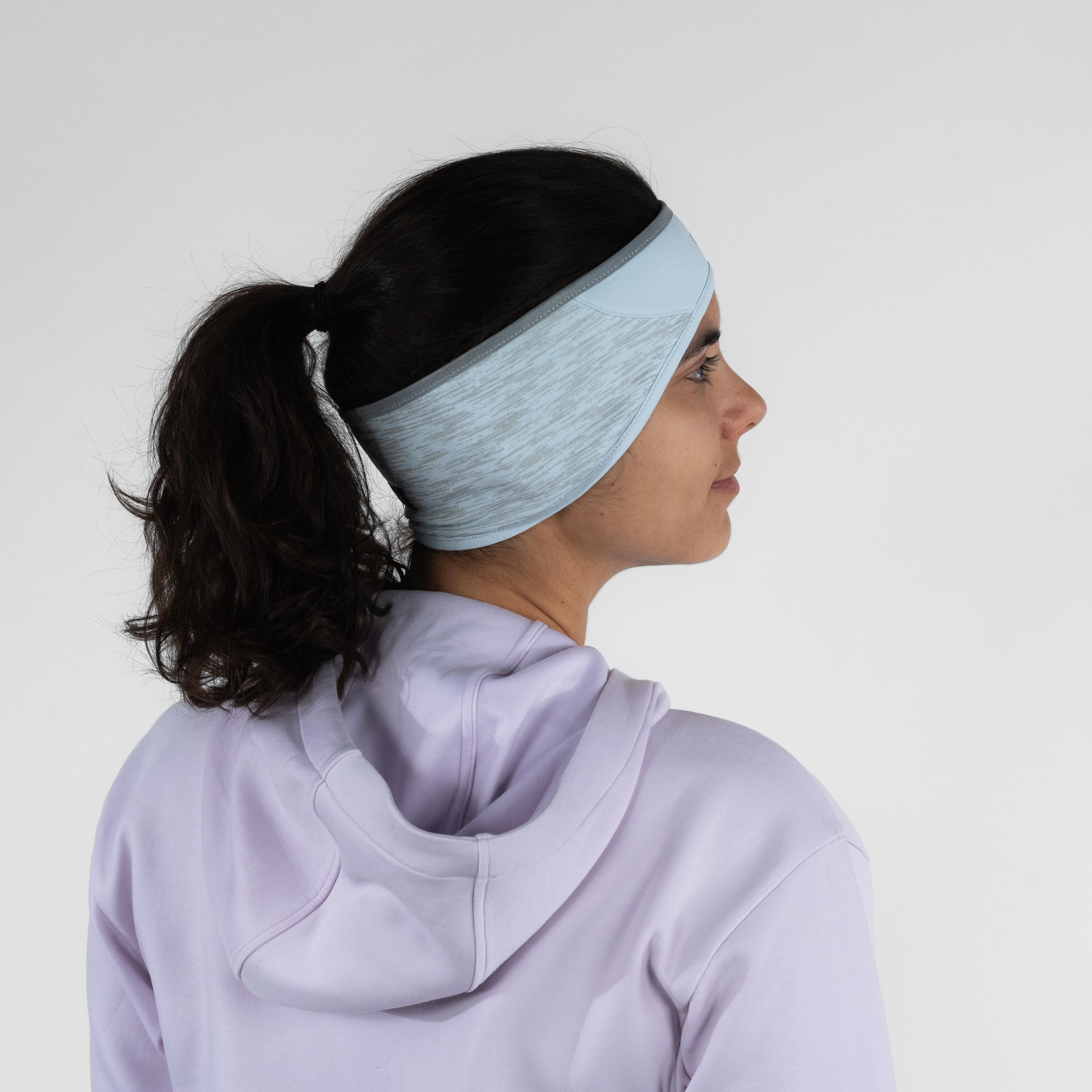 KIPRUN Warm+ Unisex Warm Running Headband - light grey