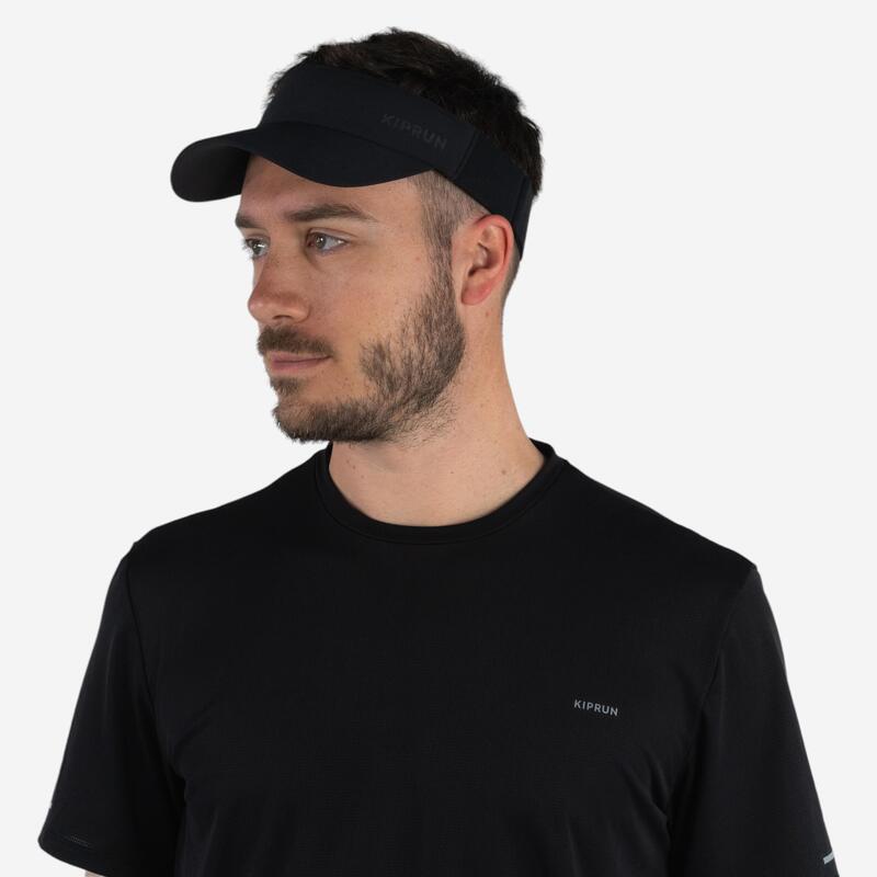 Visière running Homme Femme - KIPRUN V2 noir