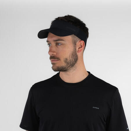 Visière running Homme Femme - KIPRUN V2 noir