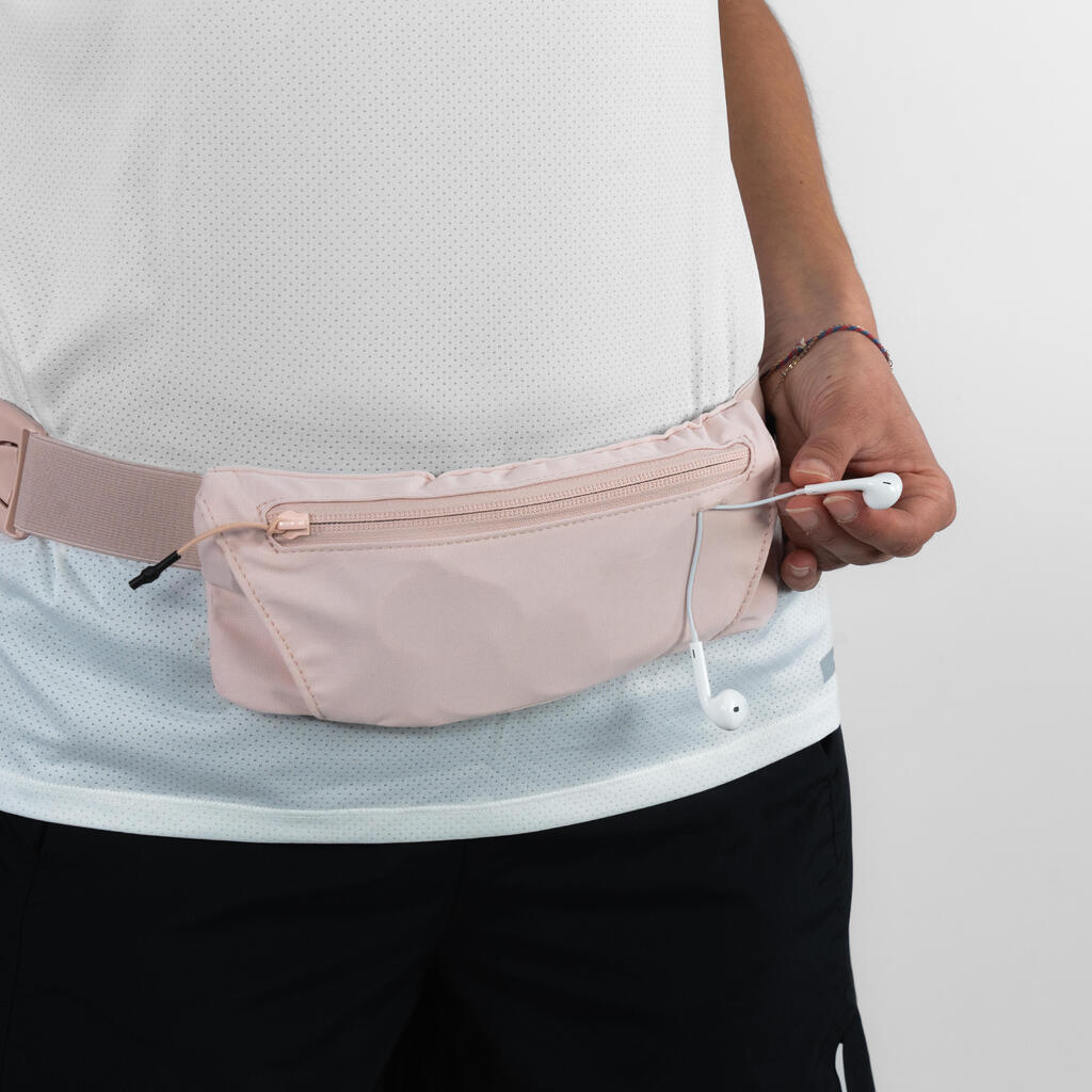 Ceinture de running smartphone Homme Femme -KIPRUN Basique 2 rose