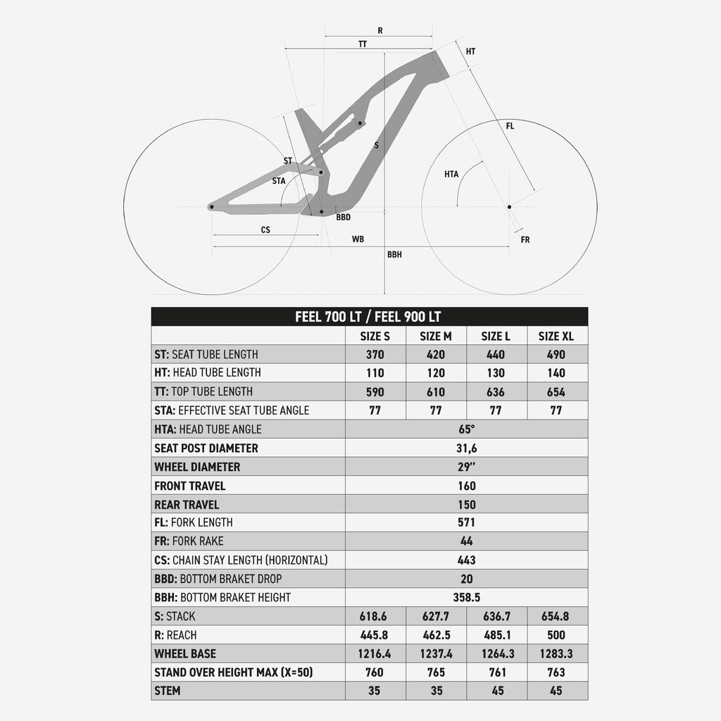 “All Mountain” kalnu velosipēds “Feel 700 LT” ar alumīnija rāmi, 29