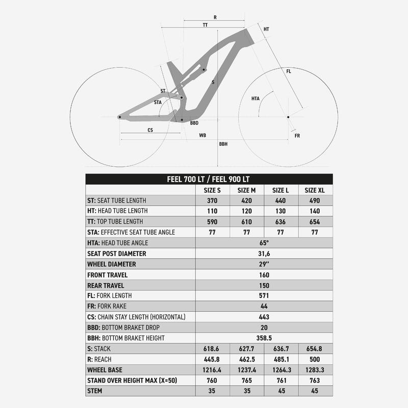 Bicicleta MTB All Mountain Feel 700 LT Cuadro Aluminio 29"