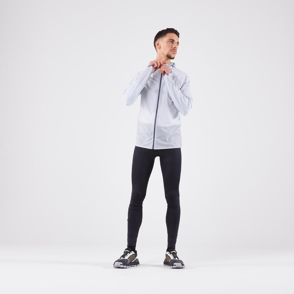 Chaqueta rompevientos	de Trail Running para hombre Evadict transpirable gris
