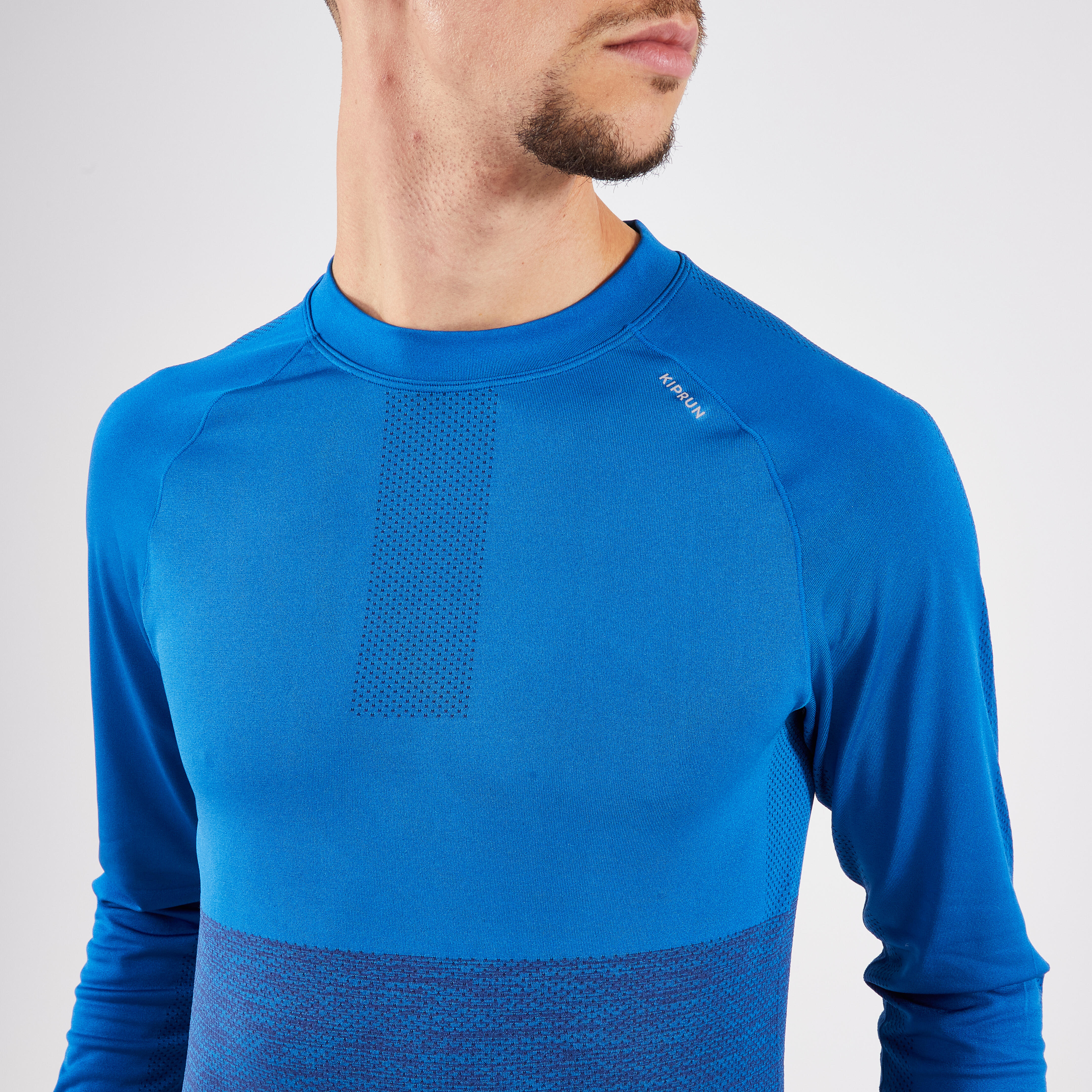 Chandail de course homme - Run 500 bleu royal - KIPRUN