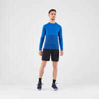 CARE MEN'S LONG-SLEEVED BREATHABLE RUNNING T-SHIRT-ROYAL BLUE