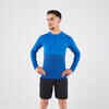 CARE MEN'S LONG-SLEEVED BREATHABLE RUNNING T-SHIRT-ROYAL BLUE