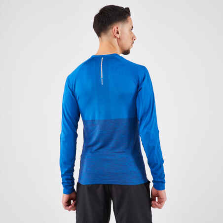 CARE MEN'S LONG-SLEEVED BREATHABLE RUNNING T-SHIRT-ROYAL BLUE