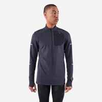 Men's KIPRUN Run 900 Long-sleeved Zip Warm Running T-Shirt - Black