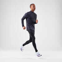 Men's KIPRUN Run 900 Long-sleeved Zip Warm Running T-Shirt - Black