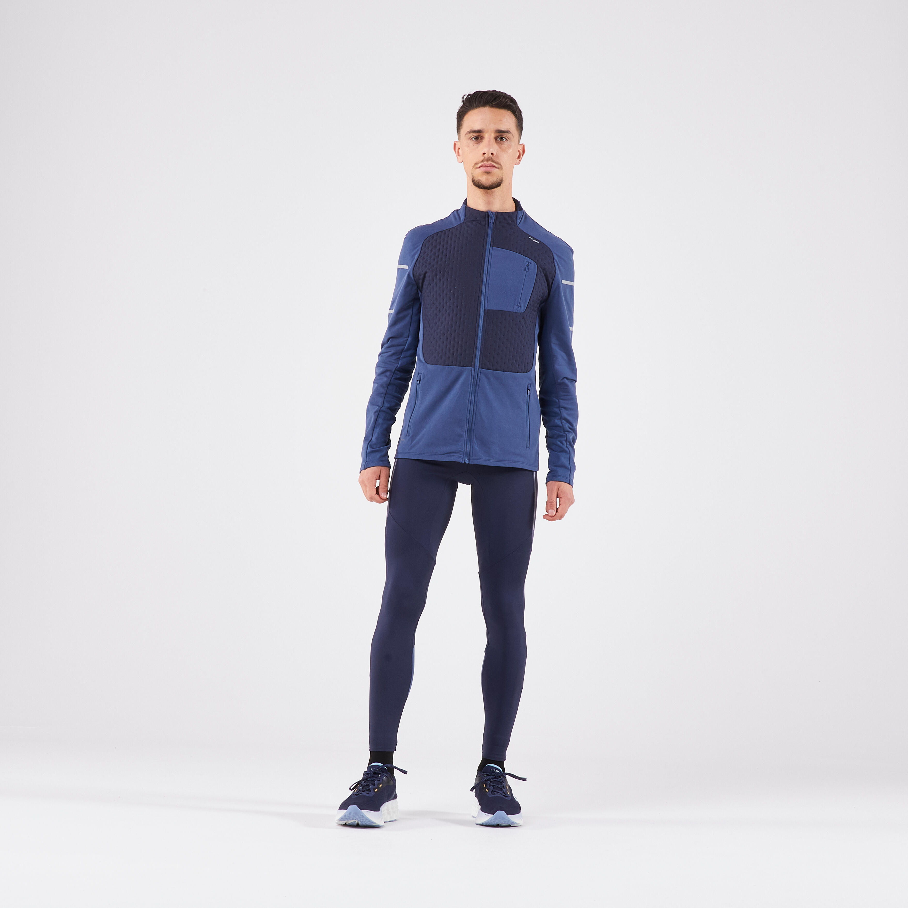 Men's warm running jacket - KIPRUN Run 900 Warm Abyssal blue