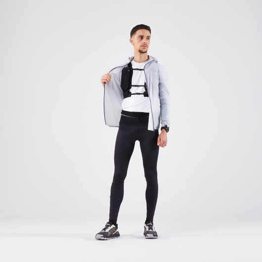 Veste coupe-vent de running &amp; trail Running Homme, Kiprun Run 900 Wind Gris