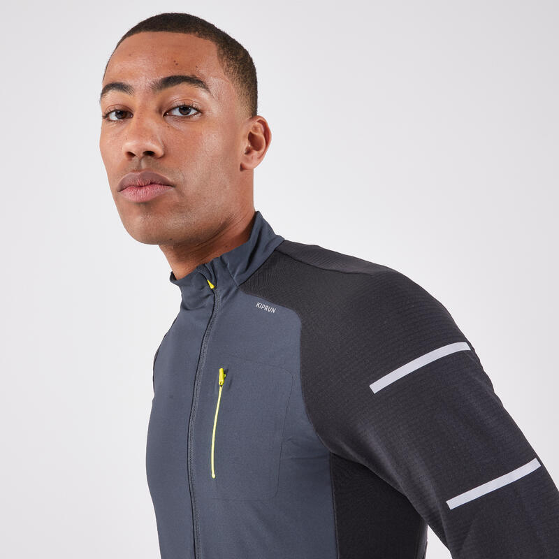 Warm hardloopshirt met lange mouwen voor heren Run 900 Warm Regul zwart