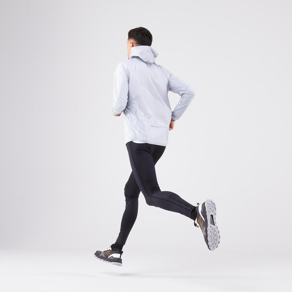 Chaqueta rompevientos	de Trail Running para hombre Evadict transpirable gris