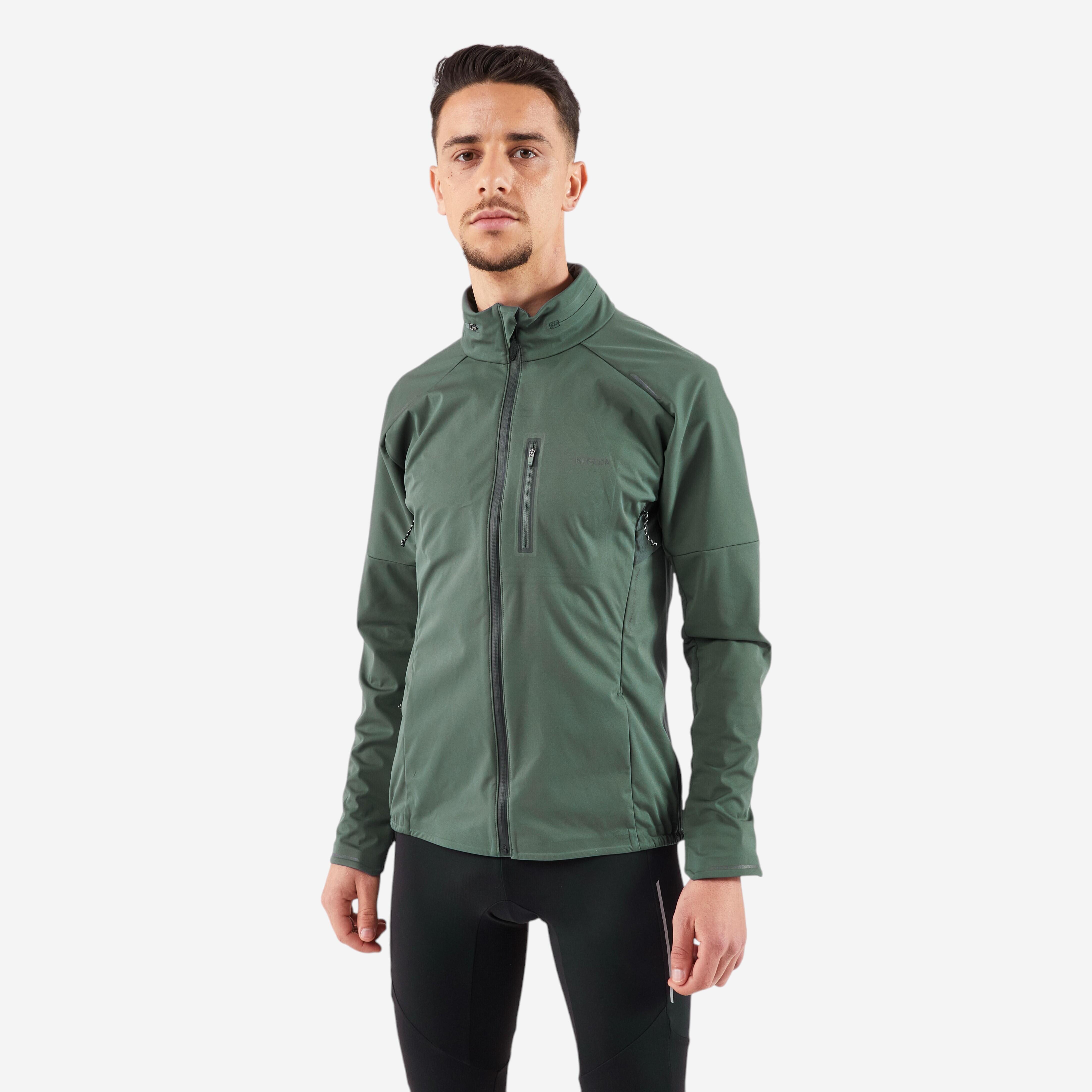 Men s Kiprun Run 900 Warm Regul Long sleeved Running Jacket Green Recommend
