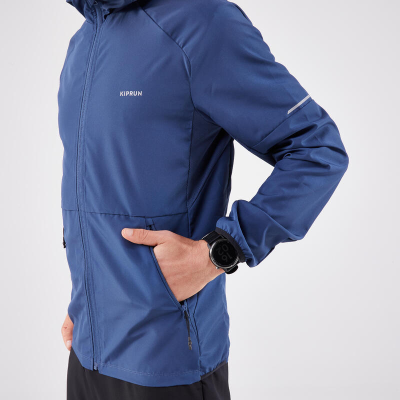 Veste coupe-vent de running & trail running Homme - KIPRUN Run 100 Bleue