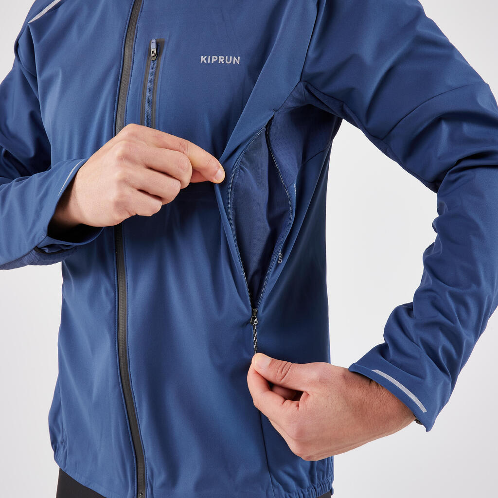 Ανδρικό μακρυμάνικο μπουφάν για τρέξιμο KIPRUN Run 900 Warm Regul - Μαύρο
