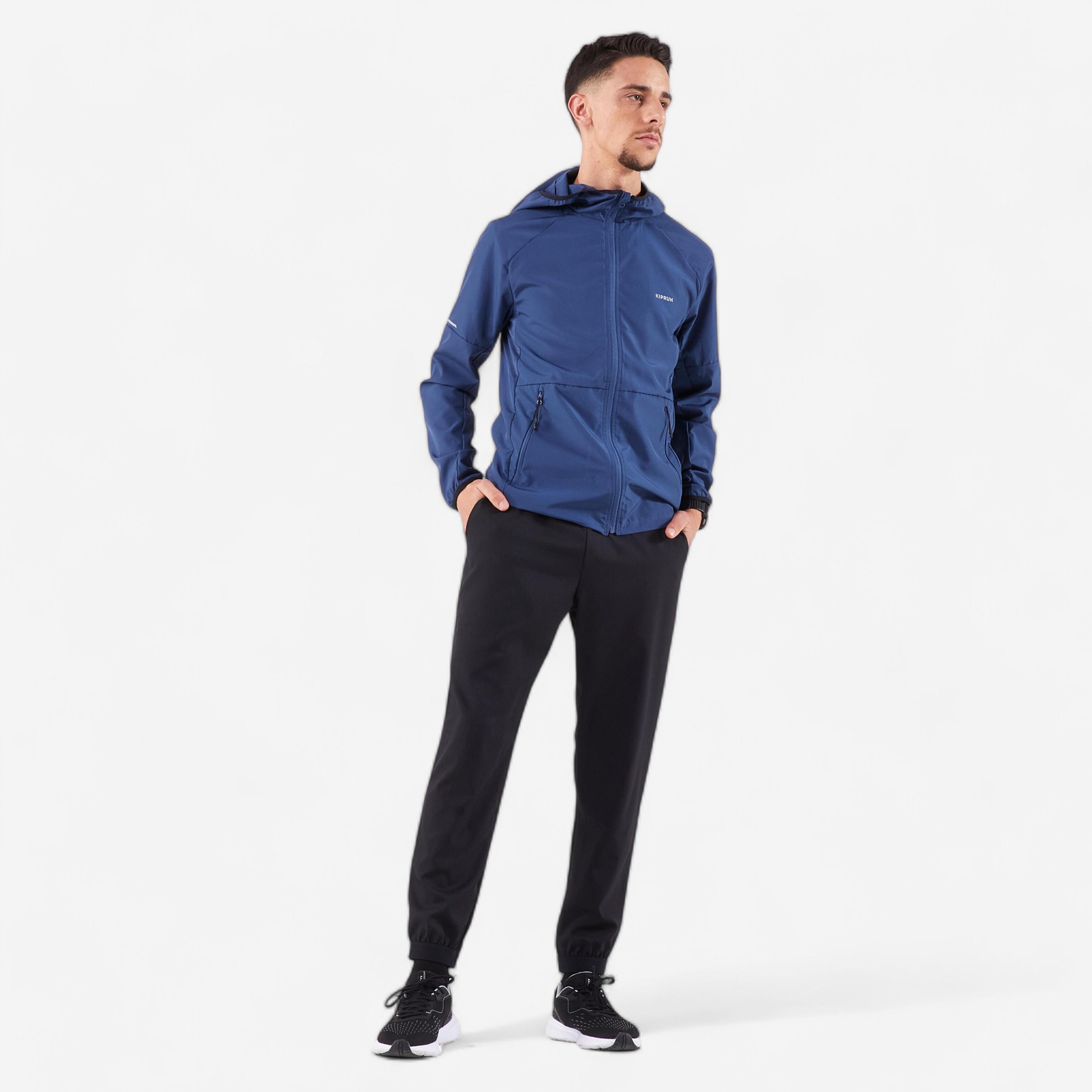 Pantalon de trening respirant alergare KIPRUN Run 100 Dry Negru Barbati