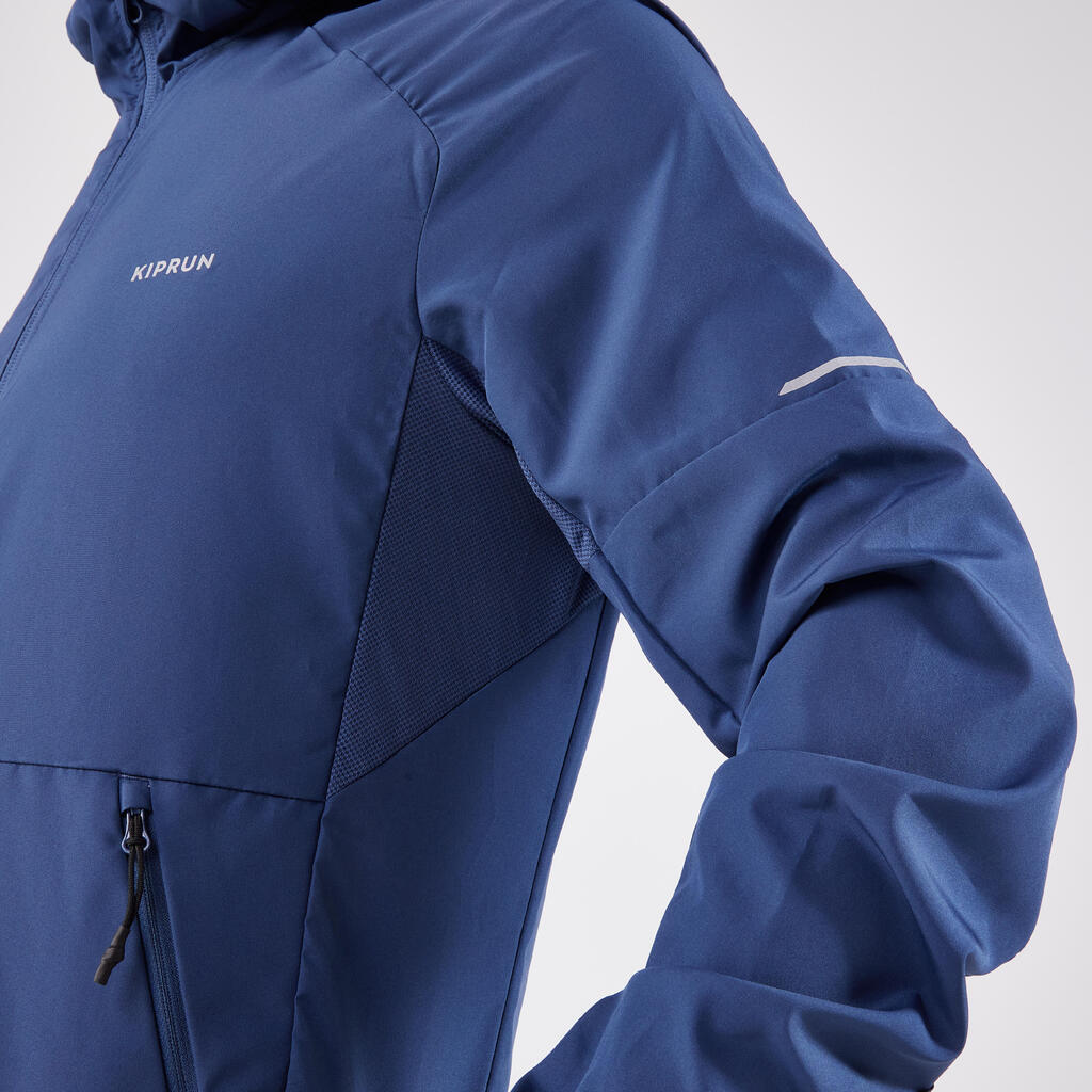 MEN'S KIPRUN RUN 100 WINDPROOF TRAIL & RUNNING JACKET - BLUE 