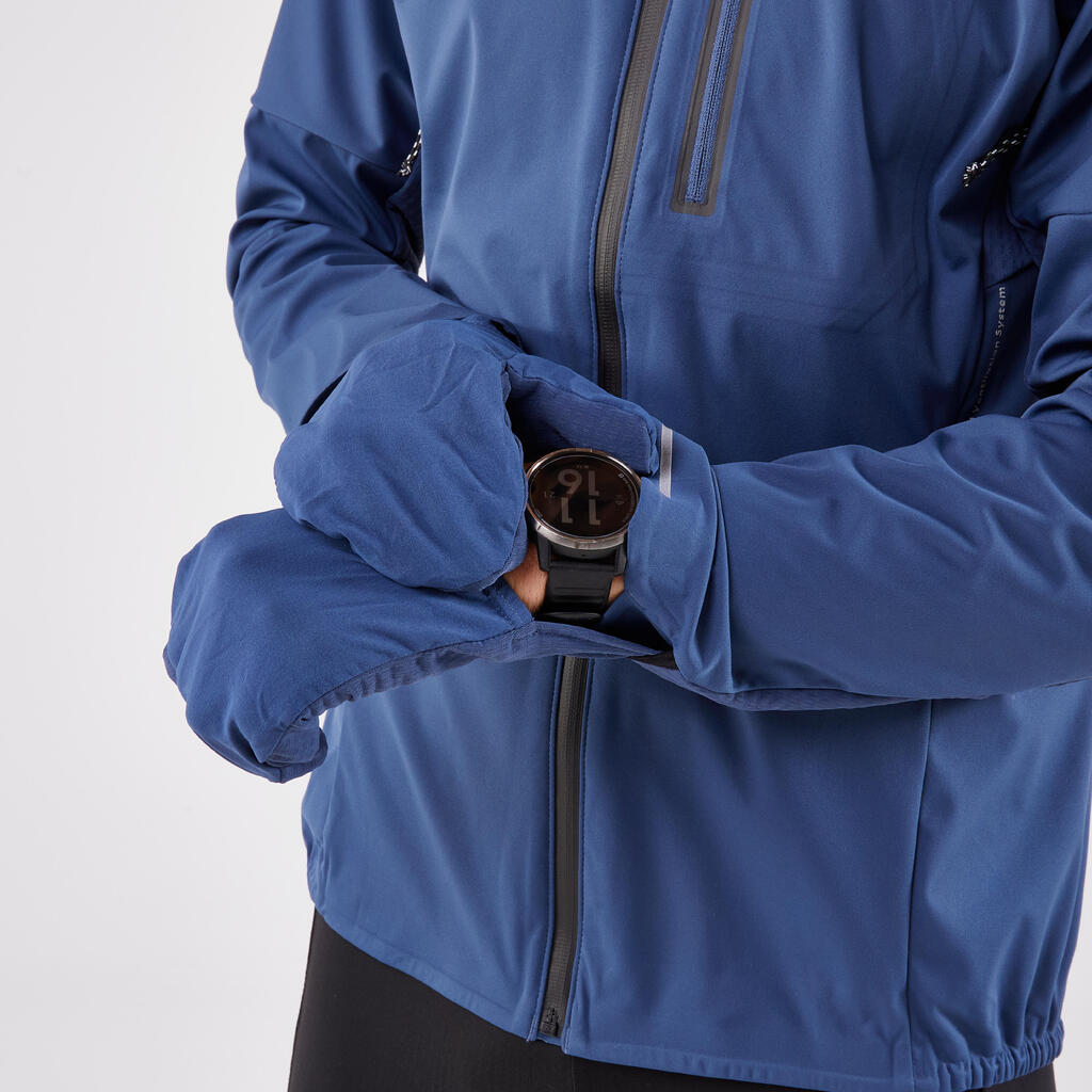 Ανδρικό μακρυμάνικο μπουφάν για τρέξιμο KIPRUN Run 900 Warm Regul - Μαύρο