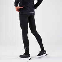Men's KIPRUN Run 100 Warm Running Tights - Black 