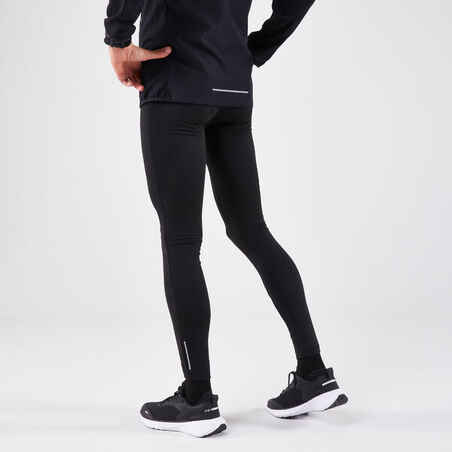 Men's KIPRUN Run 100 Warm Running Tights - Black 