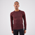 T-shirt de running manches longues Homme - KIPRUN Run 500 Sans couture Bourgogne
