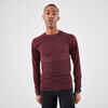 Men's Running Long-Sleeved T-Shirt KIPRUN Run 500 Seamless-Burgundy