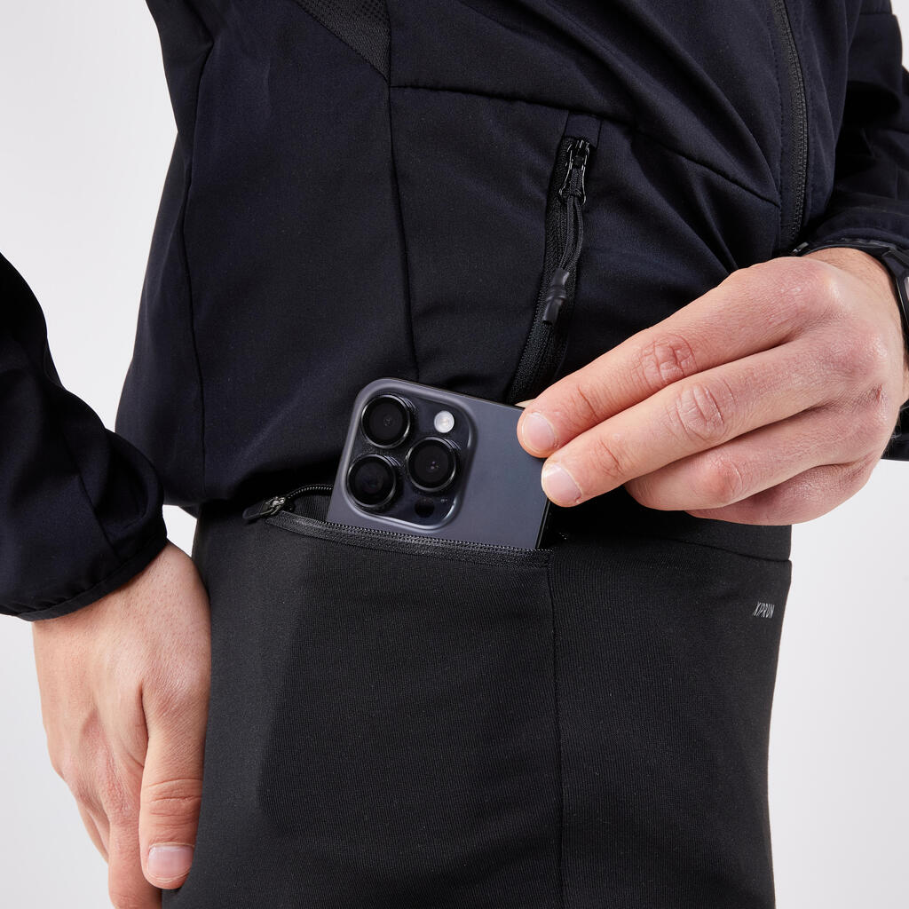 Collant chaud de running Homme - KIPRUN Run 100 Warm Noir