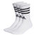 LOT DE 3 CHAUSSETTES DE SPORT ADIDAS HAUTES BLANCHES BANDES BLANCHES